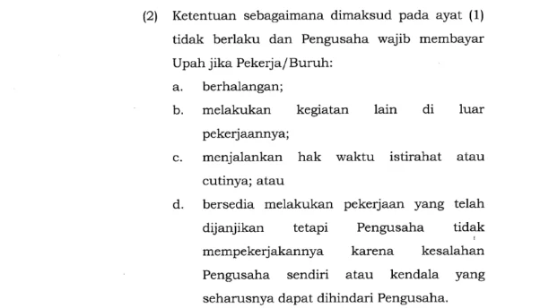 Pasal 40 ayat 2 dari PP 36 tahun 2021
