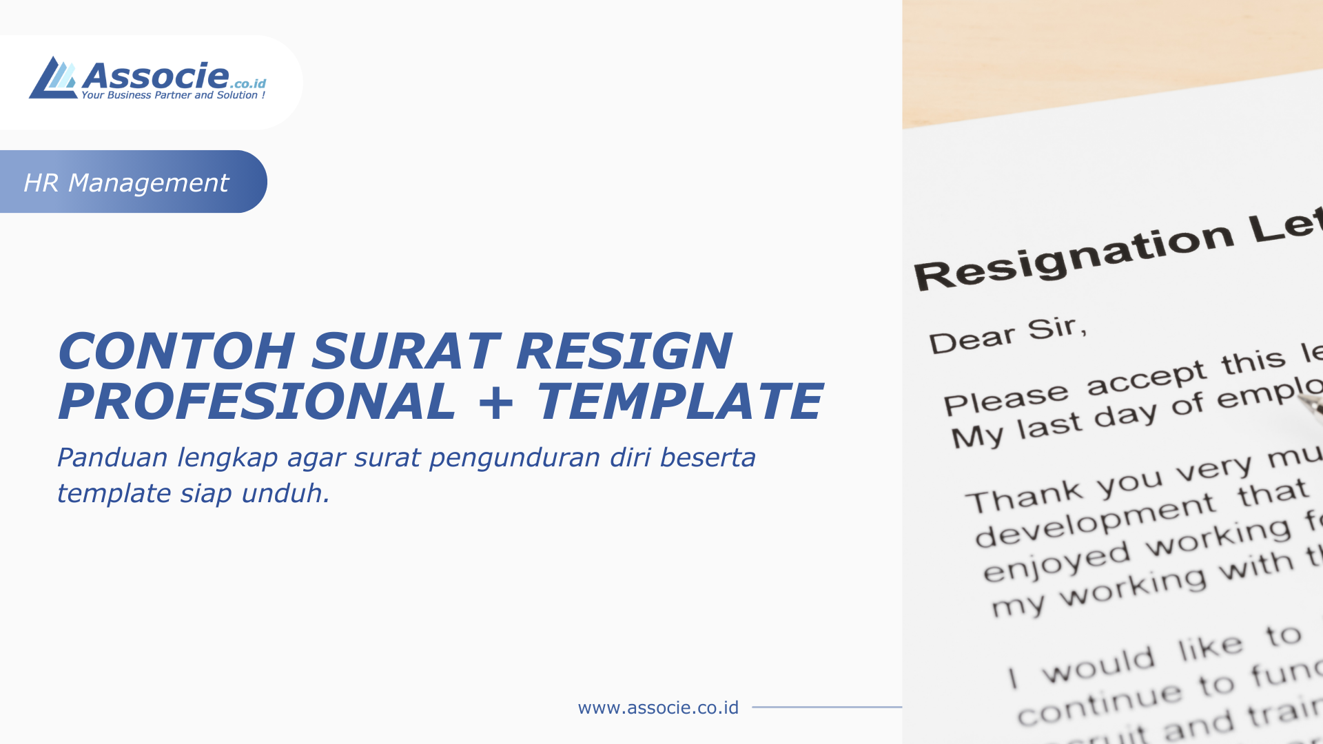 Contoh Surat Resign Profesional (Free Template) - Associe