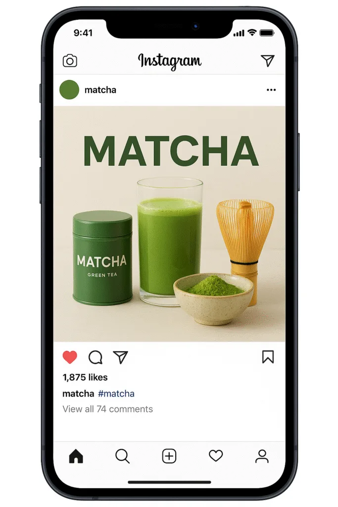 daya tarik visual matcha dalam sosial media