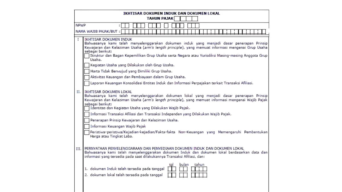 Contoh Master File dan Local Life TP Doc